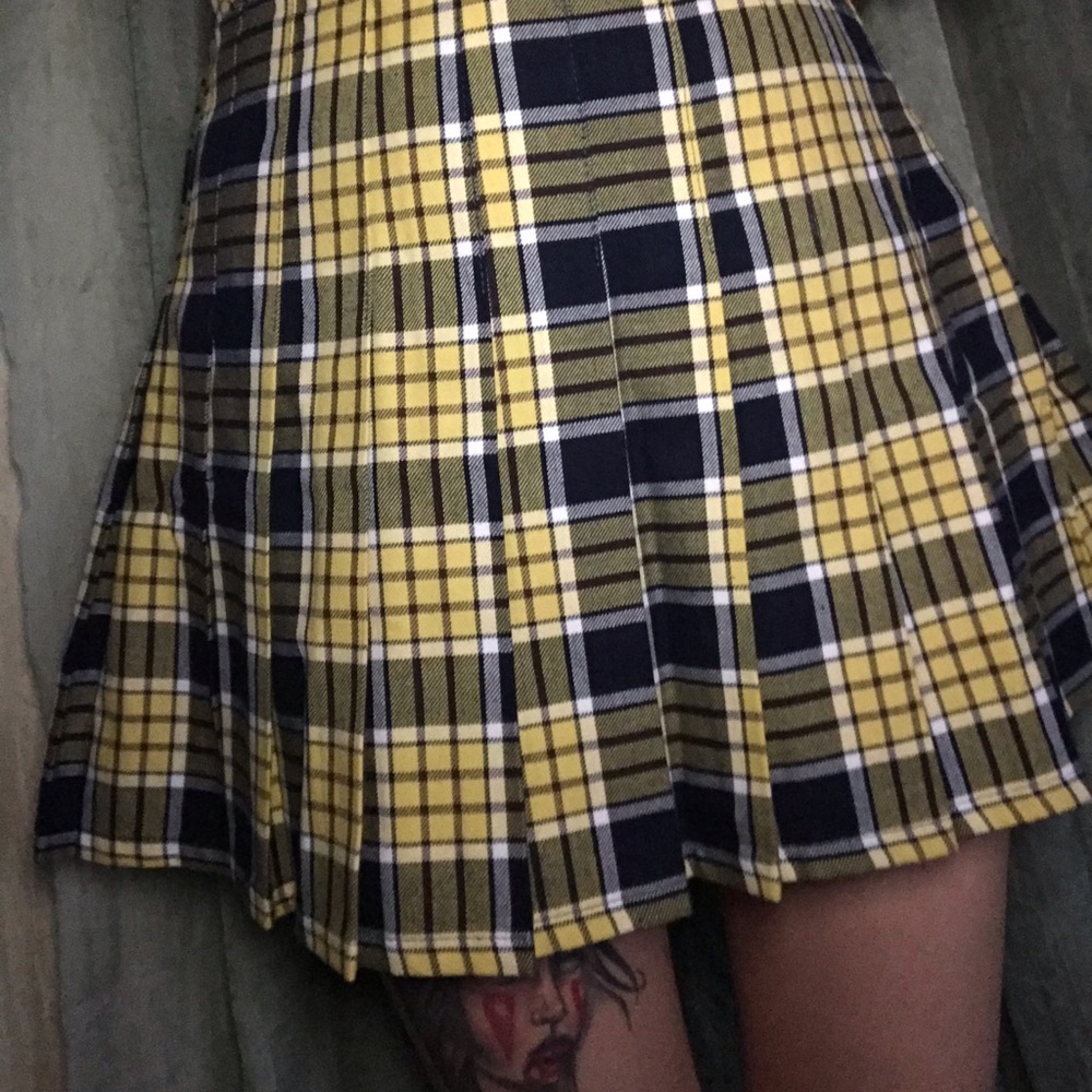 plaid pleated skirt NWOT